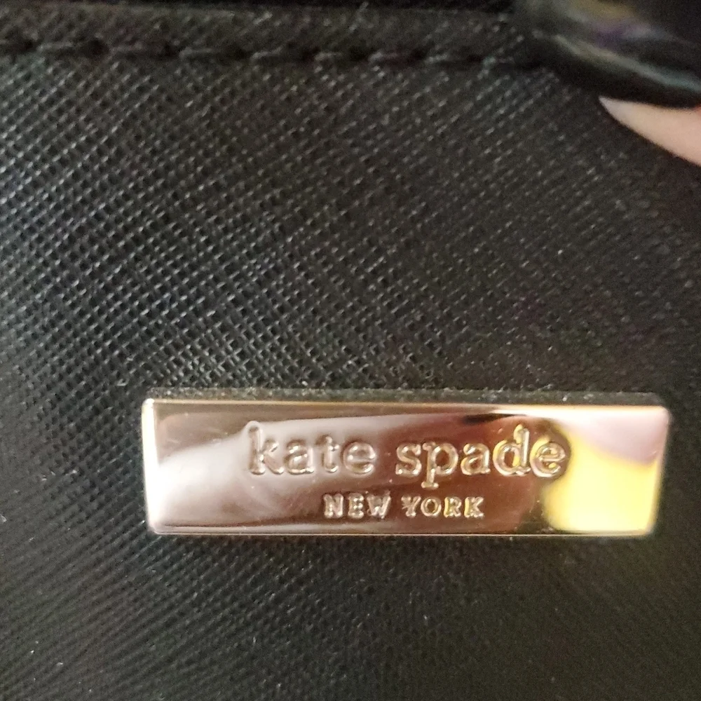 KATE SPADE BLACK GOLD TONE. SHOULDER. TOP HANDLE BAG